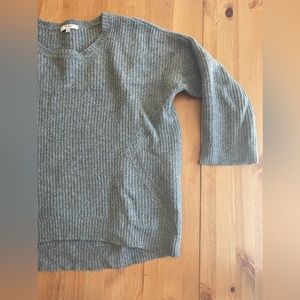 Madewell 100% grey merino wool sweater, size medium